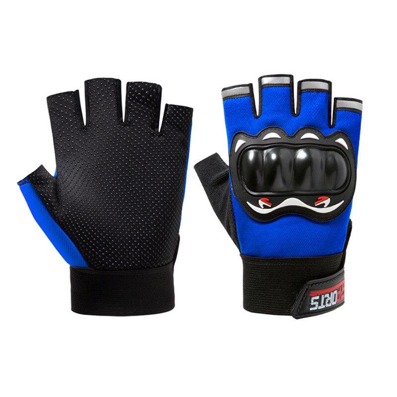 Men Half Finger Gloves Slip Rresistant Wear-resistant Racing Off-road Shatterproof Breathable Motorcycle Bicycle Glove