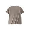 Anta Solid Color Loose Fit Round Neck Short Sleeve Drop Shoulder T-Shirt Men Tops Linen-Gray 972428109-9