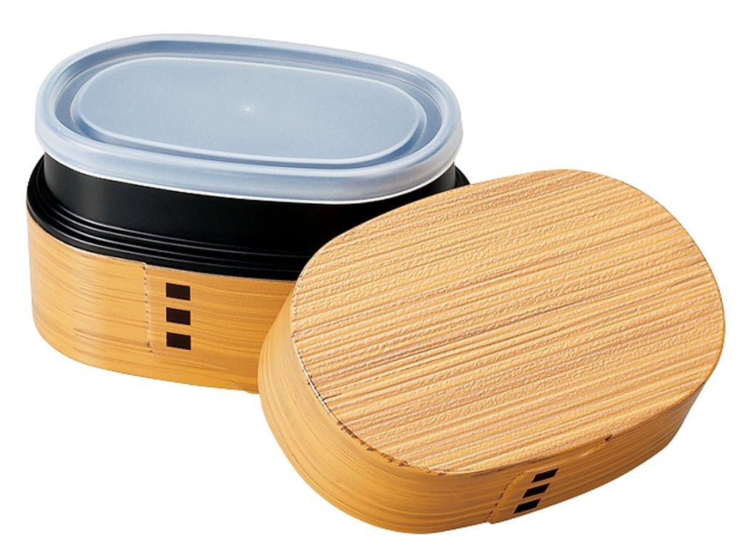 

Tatsumiya HAKOYA Wappa Bento Hinoki Wood Japanese-Made Box, 520ml, Small, бежевый