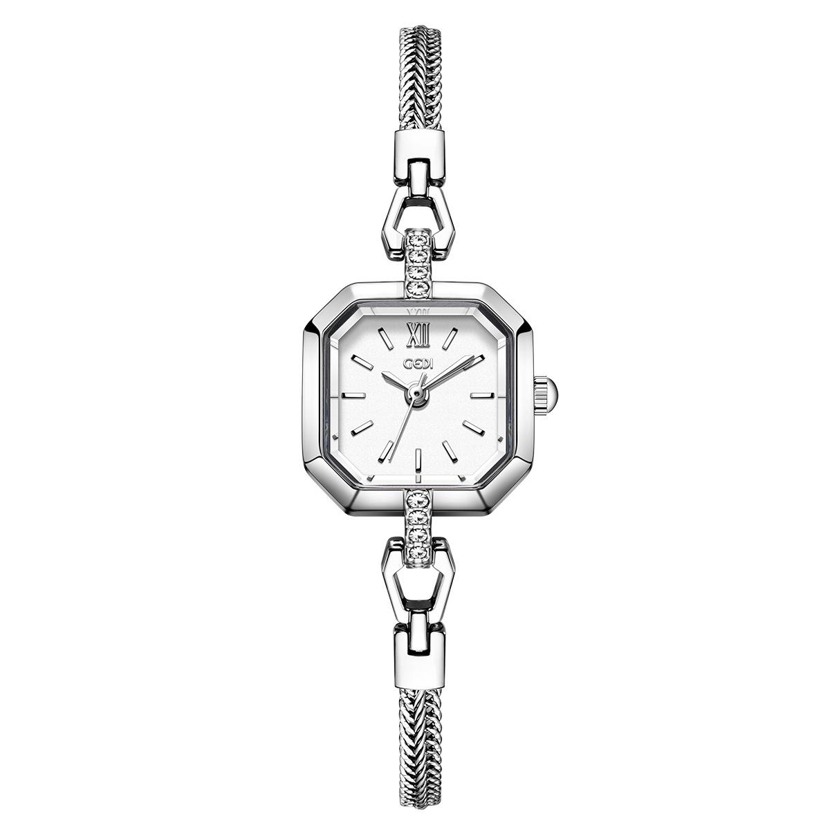 

Square Fashionable Exquisite High-End Alloy Quartz Watch, Light Luxury Retro Niche High-Value Women S Watch one size fits all