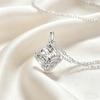 Color Moissanite Princess Cube Pendant Necklace Silver Luxury Unisex Jewelry Affordable Light Luxury Jewelry Gift