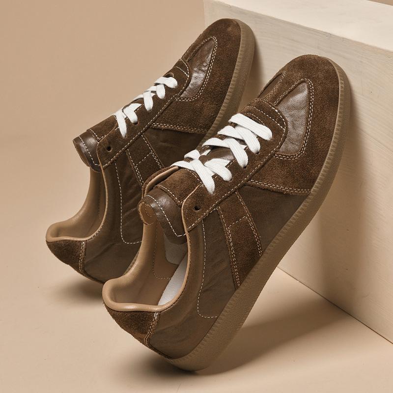 

Мужская обувь 2025 года, летняя новая тенденция, легкая, роскошная, ретро, повседневная обувь, мужская, на выход, кожаная, водонепроницаемая, на платформе 37 хаки