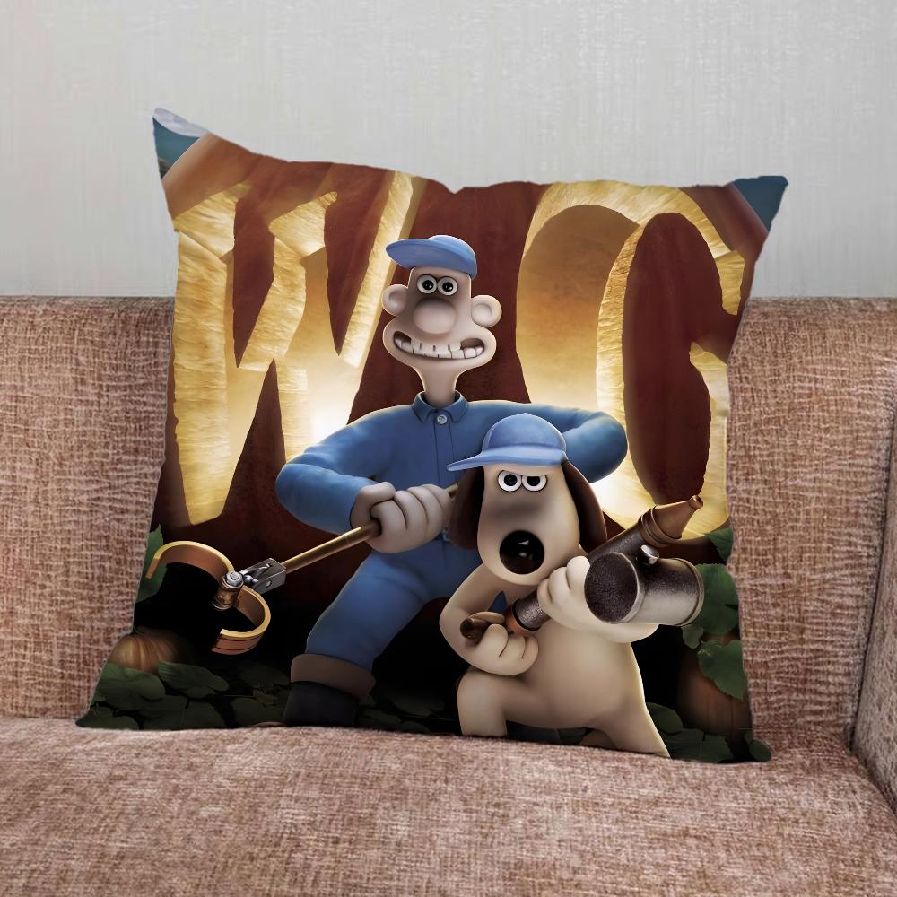W-Wallaces Cute G-Gromit Pillow Case For Home Bedroom Car Office Decoration Living Room Sofa Cushion Cover Suitable