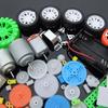 112-teiliges Gleichstrommotor-Kit, elektrischer Minimotor mit Kunststoffzahnrädern, Motorhalterung, Wellenpropeller für DIY-Wissenschaftsprojekte
