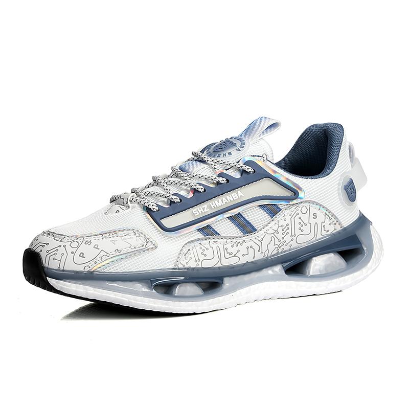 Neue Popcorn-gedämpfte Paar-Studenten-Laufschuhe Sport-Freizeitschuhe gedämpfte weich besohlte Herren- und Damenschuhe