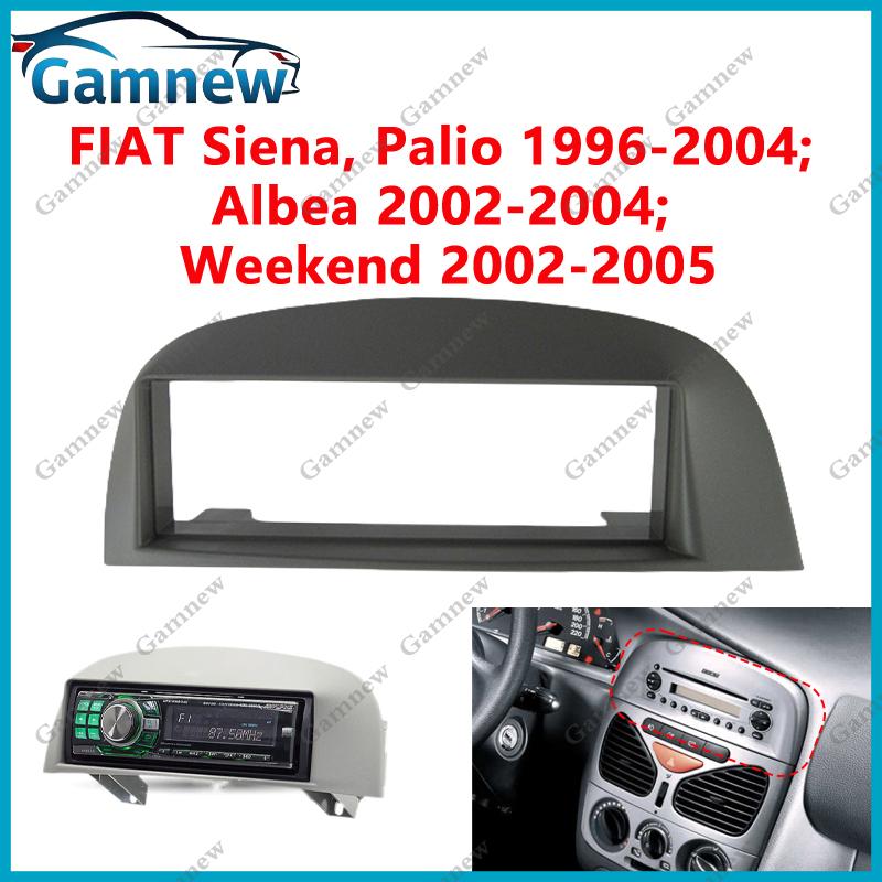 1DIN Car Fascia Radio Panel For Fiat Siena Punto Palio 500 Weekend Frame Kit Install Facia Face Plate