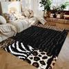 Leopard Print Area Rug Wild Animal Snake Zebra Skin Print Decor Rug Western Rustic Non Slip Carpet for Bedroom Living Room