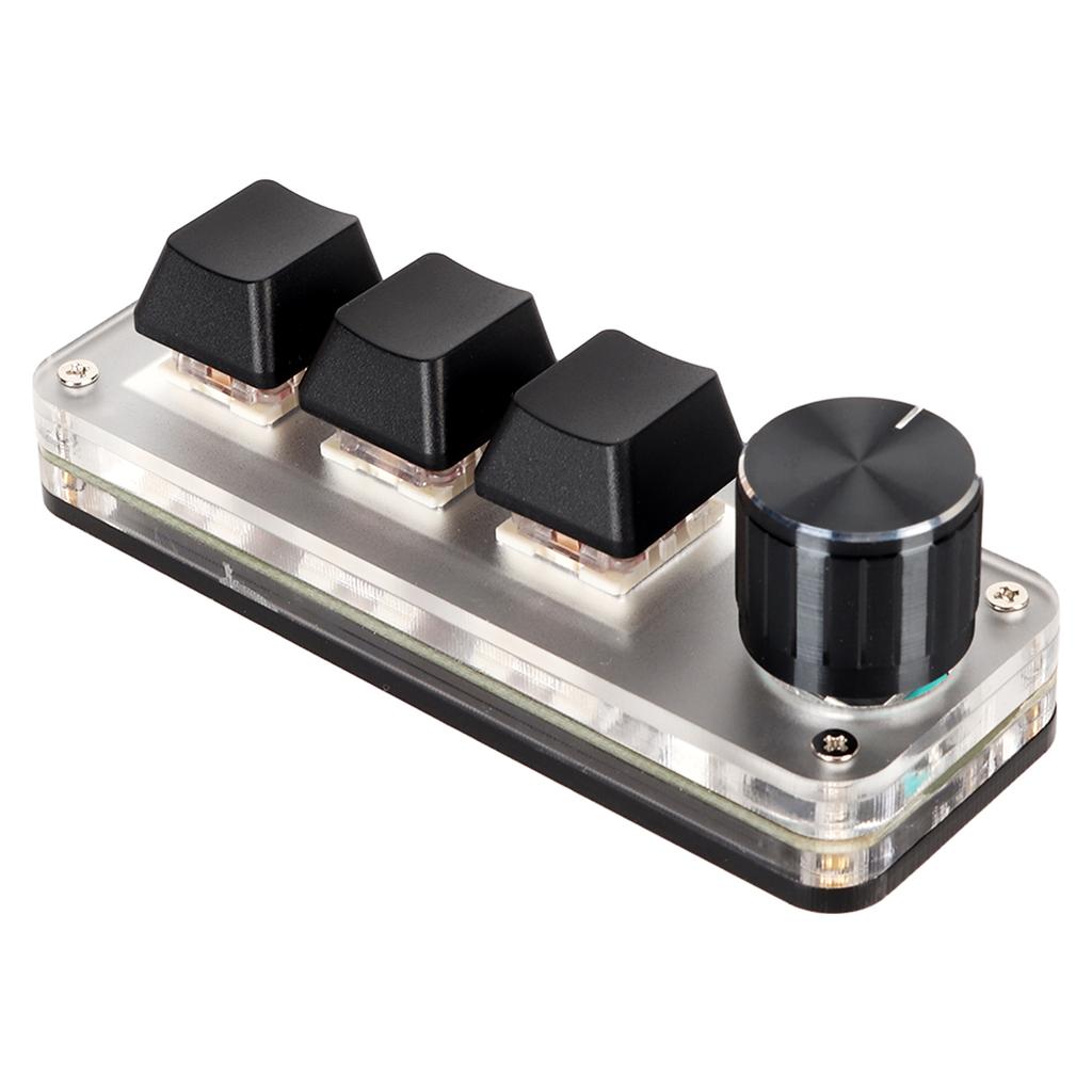 Makro-Tastatur mit rotem Schalter, Plug-and-Play, ergonomische, individuelle Knöpfe, USB-Mini-Tastatur für Desktop-PC