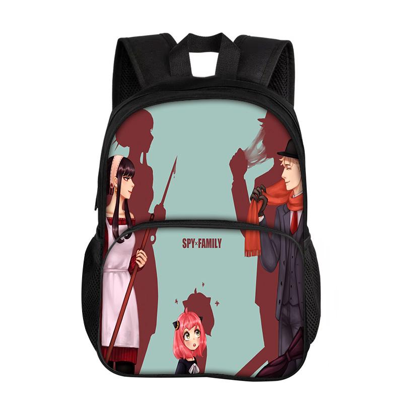 SPY×FAMILY Round Front Bag Backpack Versatile Fashion Trend Cartoon Boy and Girl School Birthday Best Gift