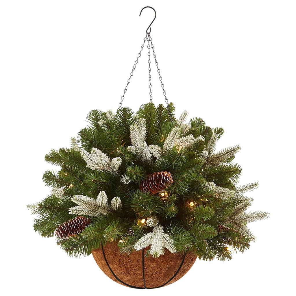 Weihnachtskranz Gemischte Dekorationen Und LED-Lichter-Bereifte Beeren