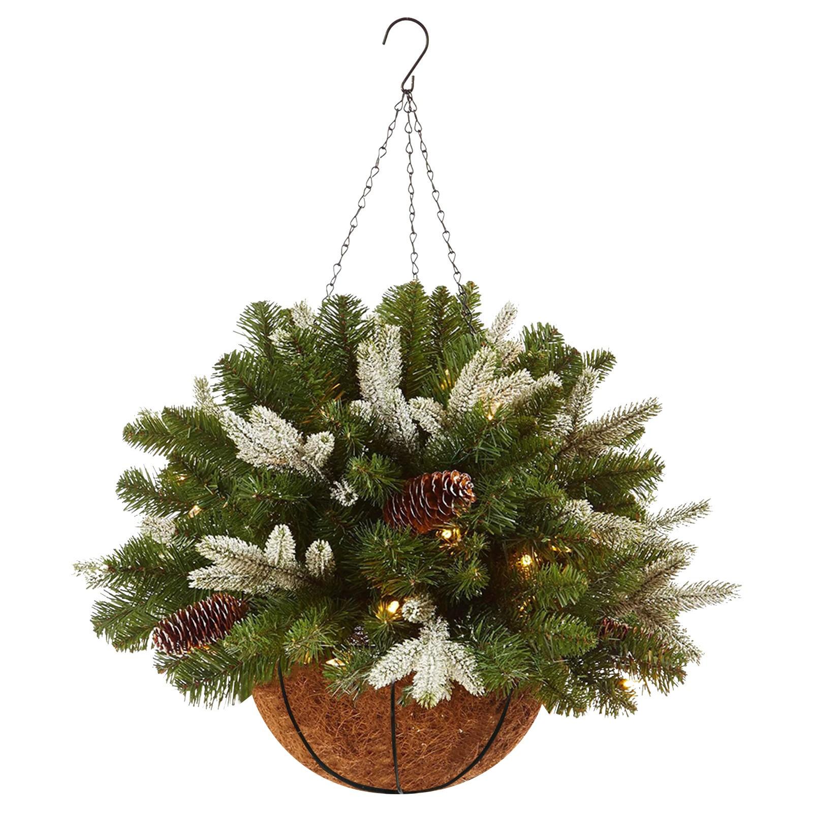 

Рождественский венок Смешанные украшения и светодиодные огни-Матовые ягоды