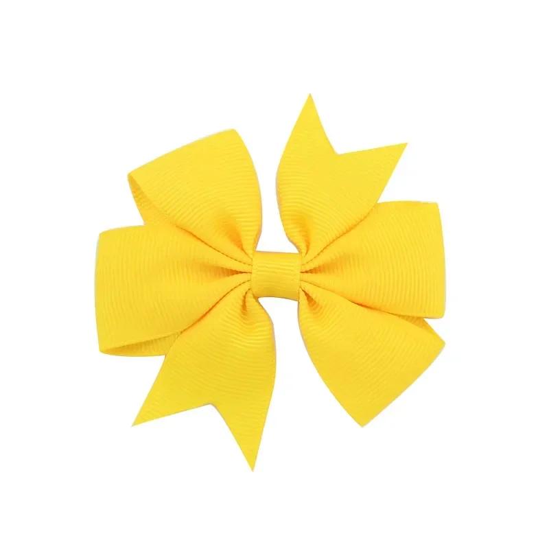 2/4/10 piezas 3'' Lazos de Cinta Sólida Pinzas para el Cabello para Bebés Niñas Lazos Hechos a Mano Pasadores Pasadores Accesorios para el Cabello para Niños