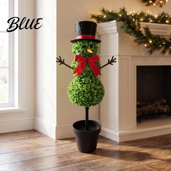 Outdoor Christmas Snowman Stake Yard Stake, Simulation Topiary Decoration for Home Decor Indoor Porch Garden, Festive Holiday Durable Plastic