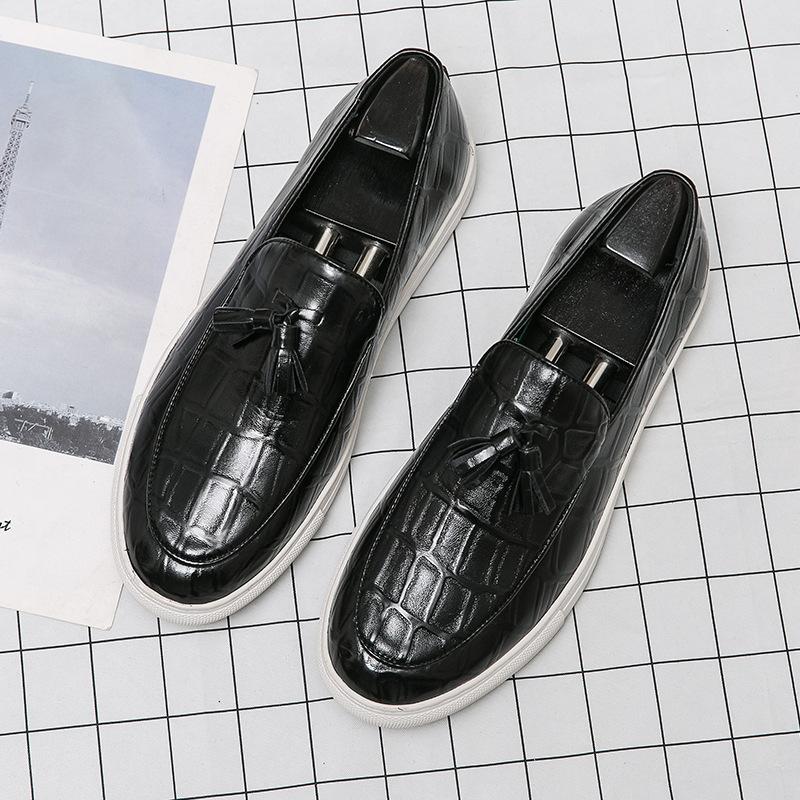 Casual leather shoes spring soft-soled driving shoes leather lazy shoes board shoes