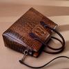 Elegant Yellow Pu Crocodile Textured Handbag For Women Versatile Everyday Tote Bag