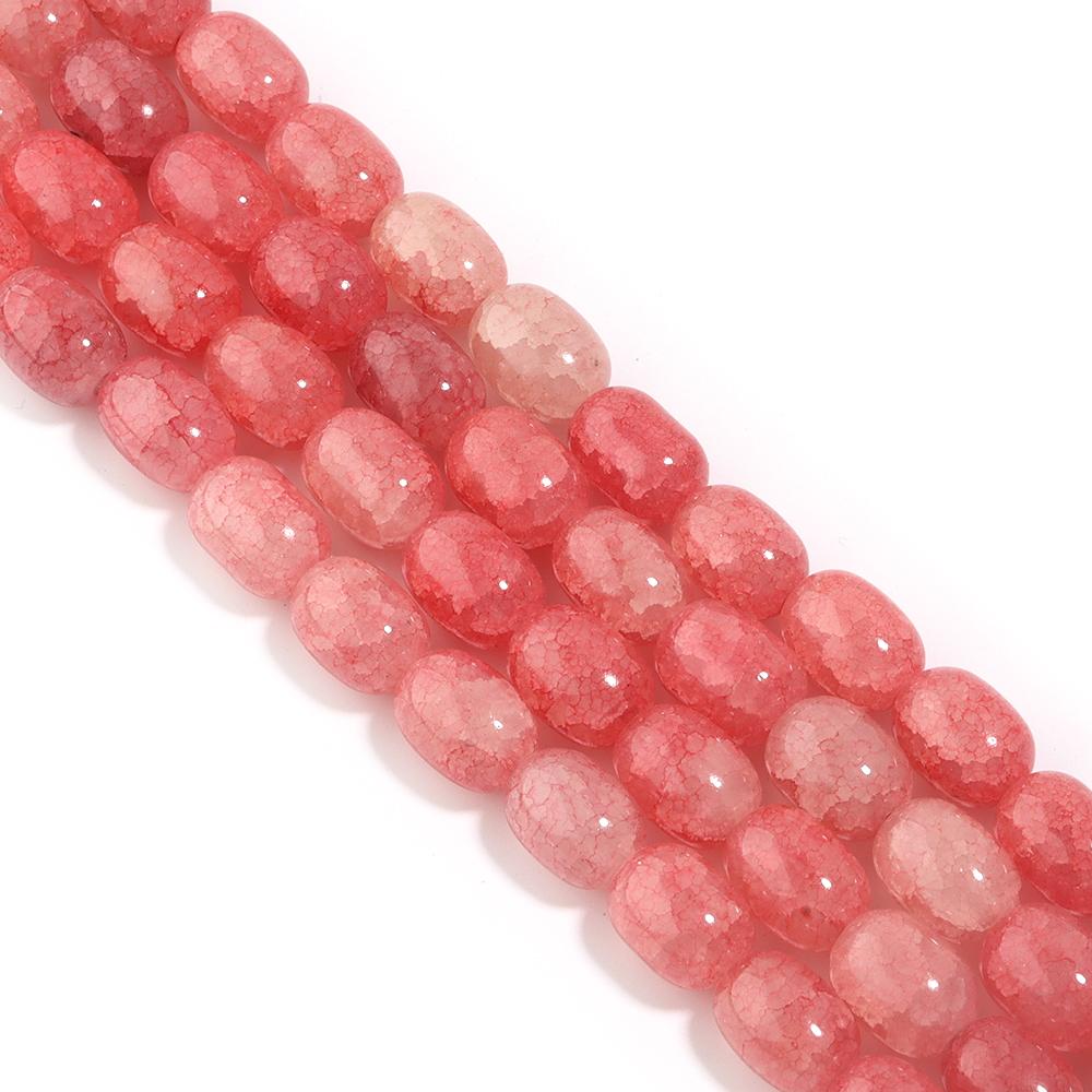 28pcs/lot 10x14mm Colorful Glass Beads Barrel Shape Loose Spacer Beads For Jewelry Making DIY Bracelet Necklace Accessories