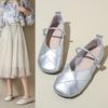 French Fairy Style Small Leather Shoes Female Word with Flat Bottom Versatile Shallow Mouth Soft Bottom Round Head Mary Jane Women's Shoes Doudou Shoe