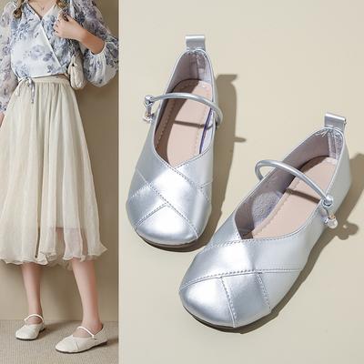 Französischer Feenstil kleine Lederschuhe weibliches Wort mit flachem Boden vielseitig flacher Mund weicher Boden runder Kopf Mary Jane Damenschuhe Doudou Schuh