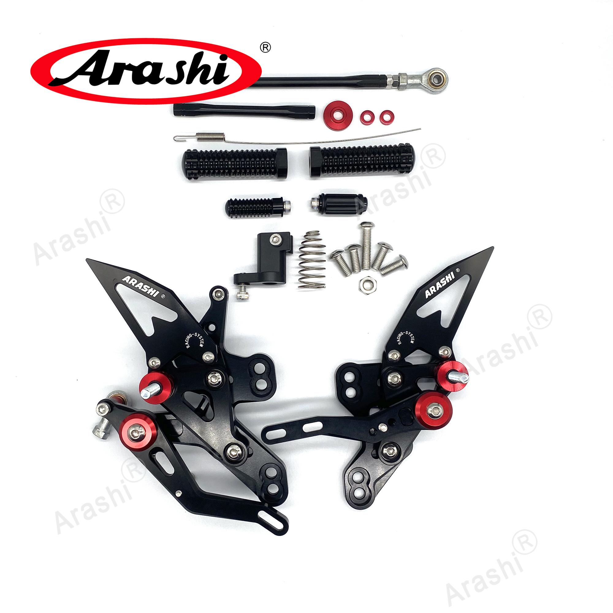 

ARASHI CNC Adjustable Footrest Rearset For HONDA CBR650R / CB650R / CBR650F 2019 - 2025 2020 2021 Rider Foot Peg Pedal CBR 650 R чёрный