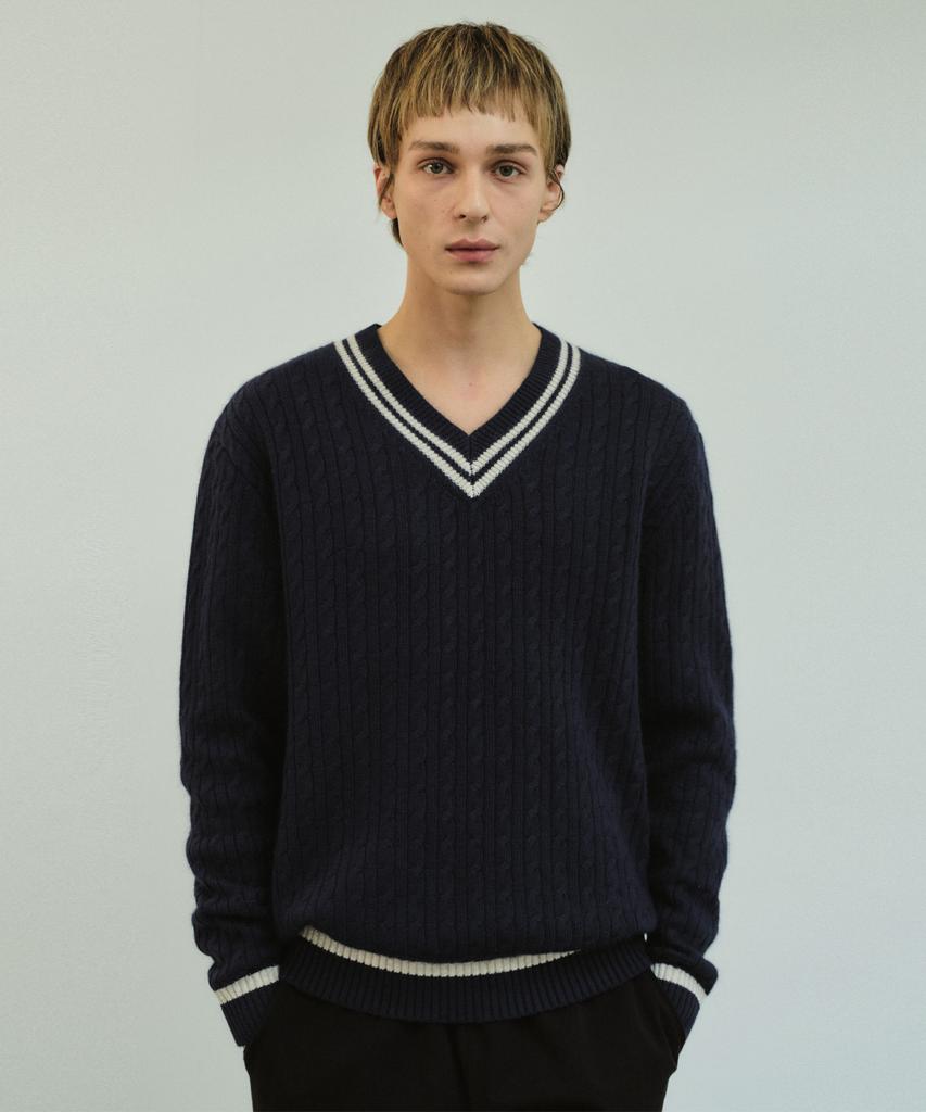 Wednesday Oasis Always Cable V-Neck Knit_3 Colors (Wc25-Kn12)