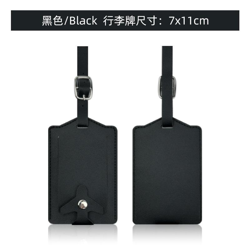 Women Men PU Leather Luggage Tag Suitcase Portable Label Baggage Boarding Bag Tag Name ID Address Holder Travel Accessorie