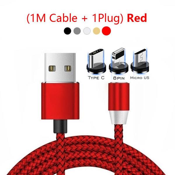 

Магнит зарядки Кабель Нейлон плетеные быстрая зарядка Magnectic / Micro / Тип-C USB зарядное устройство кабель