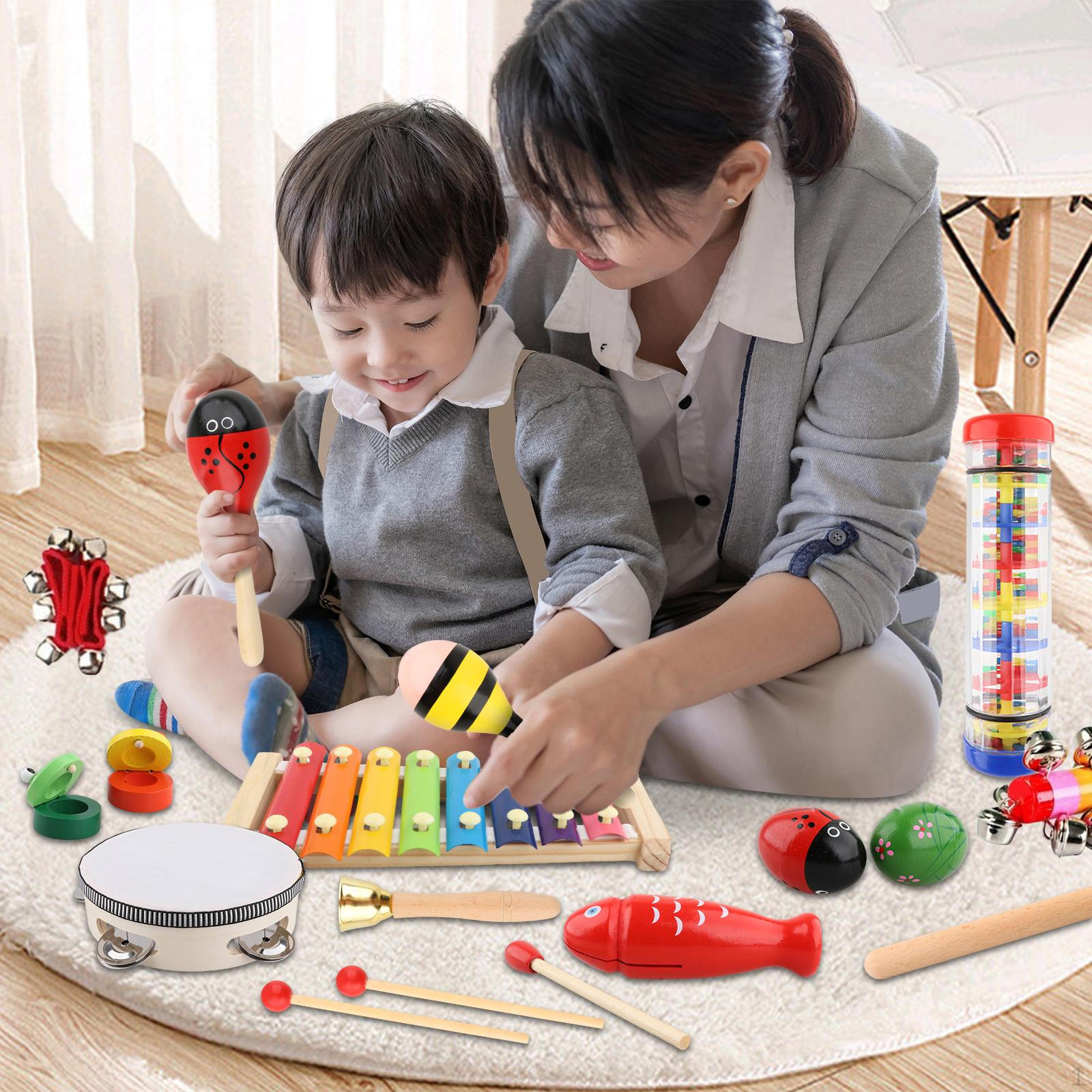 12Pcs Montessori Percussion Instrument Develops Motor Skills Baby Musical Early Learning