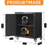 Heavy-Duty Metal Garage Storage Cabinet with Wheels, 75 x 42 x 88 cm, with Lock - Universal for Office, Basement, Workshop (Assembly Required)