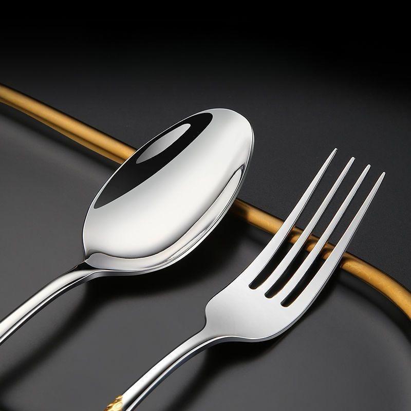 Kitchen Tableware Cutlery Set Cutlery Set Stainless Steel Luxury Dinnerware Fork Spoon Knife Western Dinner Set Gold