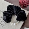 Velvet Bead Big Intestine Hair Band, High-end Style Braid for Long Hair, Elegant Hair Tie