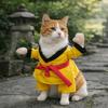 Funny Pet Transformational Outfit Breathable Pet Kung Fu Suit Pet Taekwondo Costume  Party Attire