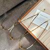 Vintage Strong Light High Quality Natural Tiger'S Eye Stone Artificial Crystal Pearl Necklace Collarbone Chain