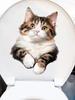 Lovely Cat Bathroom Toilet Stickers Modern Decorative Home Stickers Waterproof Decal Self-adhesive
