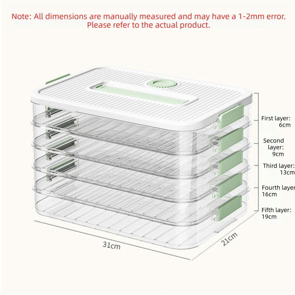 Mehrschichtige Gefrierbox Frischhalte-Kühlschrankbox Knödel-Aufbewahrungsbox Hausküche