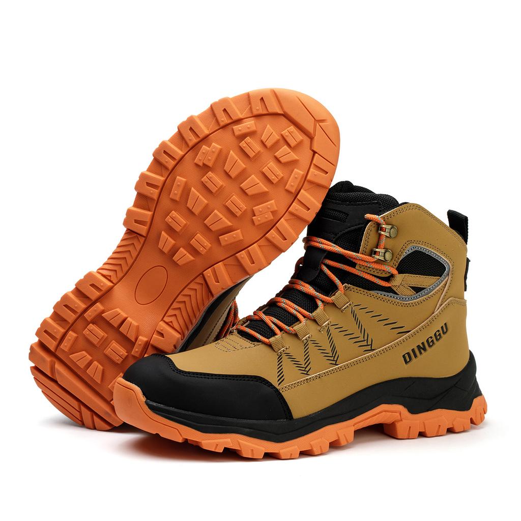 Comfortable Safety Shoes for Men With Anti-Slip Rubber Sole Steel Toe Work Boots for Factory Workers Indestructible Men Boots