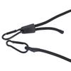 Latex Fastening Cord with Metal Spring-Gate Ends, Black Stretch Tie Down for Tool Grouping and Garage Organization