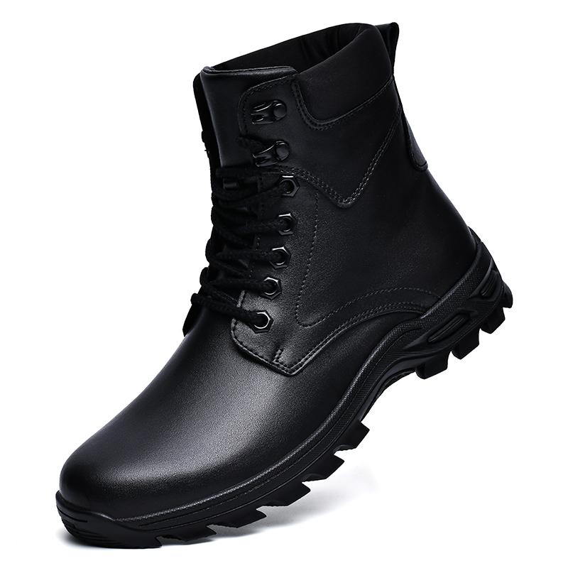 

Мужские утепленные зимние ботинки в стиле ретро, теплые, удобные, нескользящие, большого размера, на шнуровке, модные мужские ботинки с плюшевой подкладкой 47 чёрный