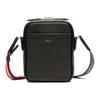 BALLY Nylon Mesh Leather Trim Shoulder Bag, Crossbody Bag Men's Black 63064341