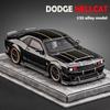 Simulation 1/32 Dodge Challenger Hellcat SRT Alloy Car Model Collection Miniature Voiture Metal Toy Vehicle Boyfriend Gift