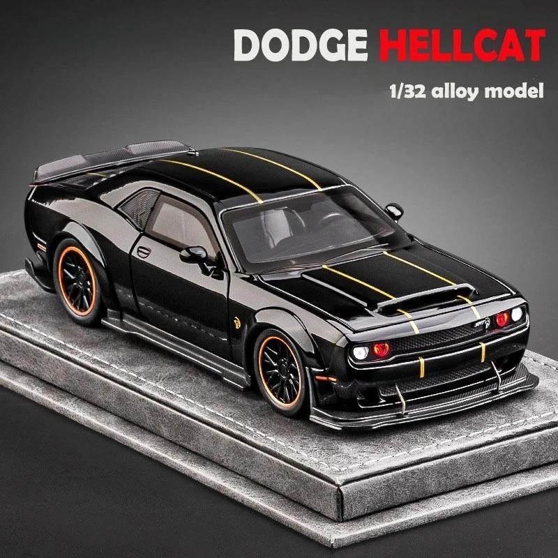 Simulation 1/32 Dodge Challenger Hellcat SRT Alloy Car Model Collection Miniature Voiture Metal Toy Vehicle Boyfriend Gift