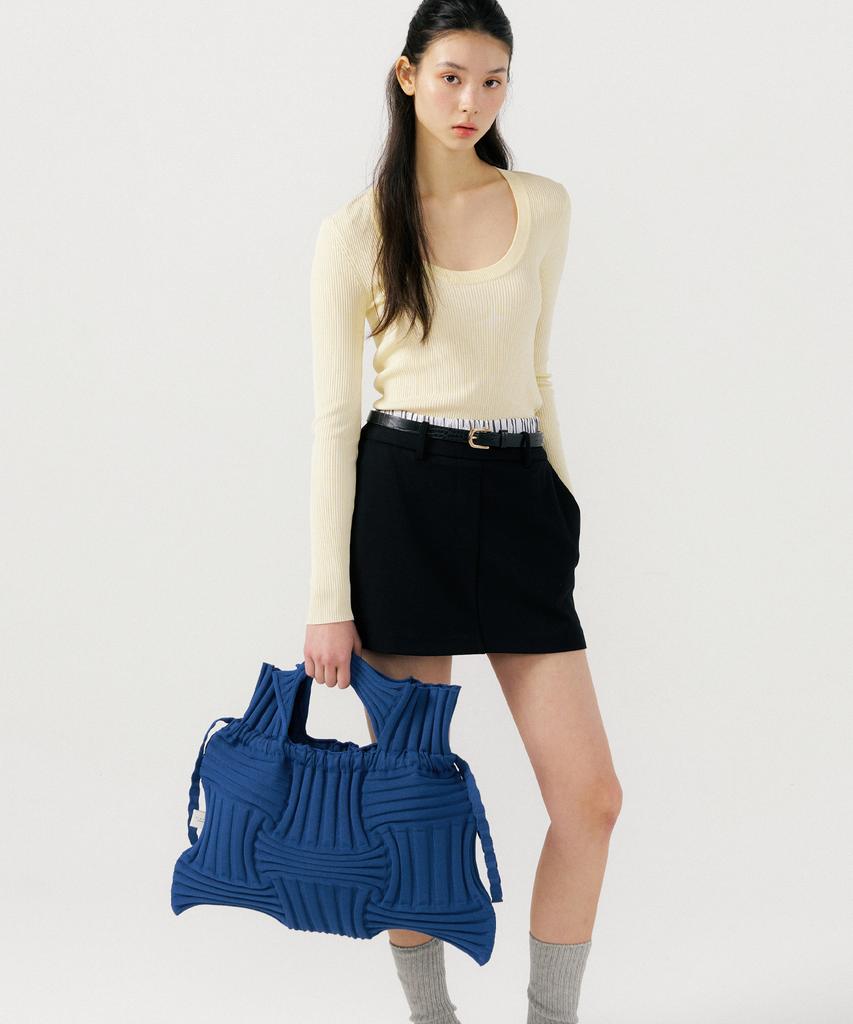 Pleatsmama Big Bow Bag Blue