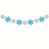 Winter Wonderland Party Decorations Christmas Snowflake Pull Flag Banner
