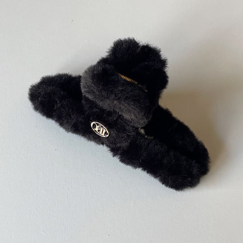 oar Fur Hair Barrette [Black]