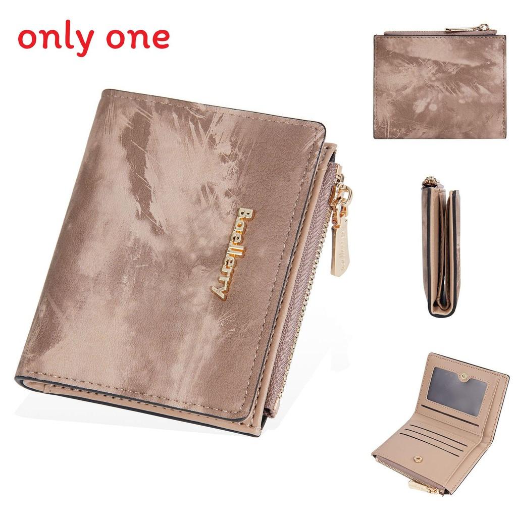 Fashion Short Wallet With Ink Wash Style And Antitheft Protection For Women