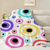 Blanket Flannel Warm Comfort Soft Plush Color Blanket For Sofa Evil Living Room Office Bedroom Travel Eye Gift