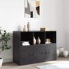 VidaXL Buffet noir 99x39x73 cm acier, armoire, placard, buffet haut, armoire latérale, armoire de rangement, organisateur de 841787
