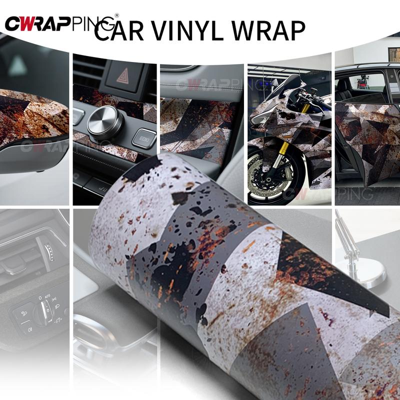 Wrap Foil Car Livery Rust Camouflage Film Motorcycles Body Covering Car Wrapping Sticker Motorcycle Adhesive Vinyl Automotive
