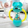Hand-Cranked Bell Shaking Toy with Cute Blue Puppy Design , Perfect for Newborns & Toddlers, Ideal Christmas & Halloween Gift