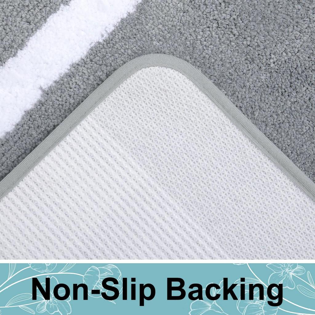 Olanly Large Bathroom Rugs Non Slip Bath Mats Bathroom Machine Washable Plush Carpet Room Floor Decor Absorbent Bath Rugs Shower