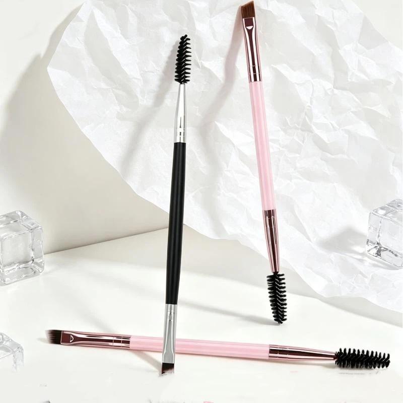 Double Makeup Brush Eyelash Brush And Blade Eyeliner Brush Fine Oblique Head Eyebrow Brush Outline Eyeliner Shadow Brush